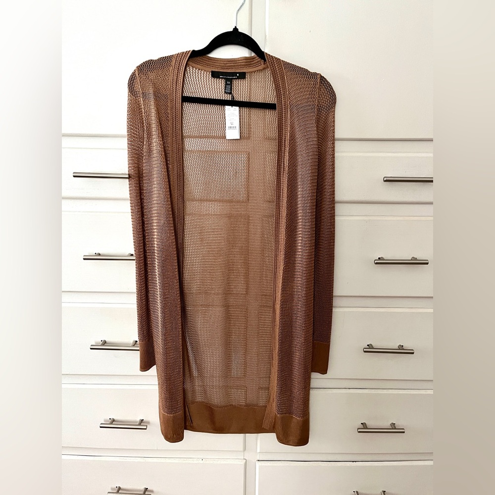 🆕 White House Black Market crochet cover up in copper size XS no belt - Picture 6 of 13